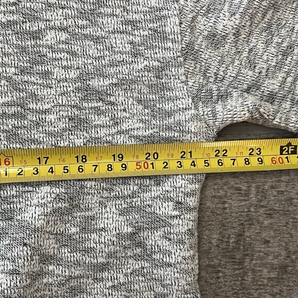 Lou & Grey LOFT Women’s Mock Neck Sweater Grey Space Dye Large Loungewear Cozy - Picture 4 of 5